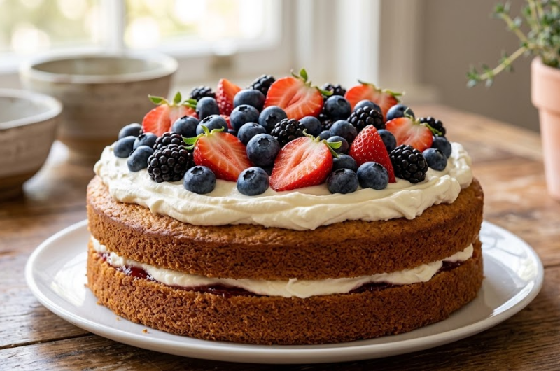 All-in-One Victoria Sponge (Delia-Style)