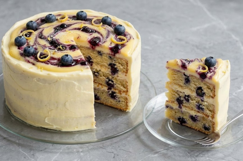 Delia Smith Lemon and Blueberry Cake Recipe​