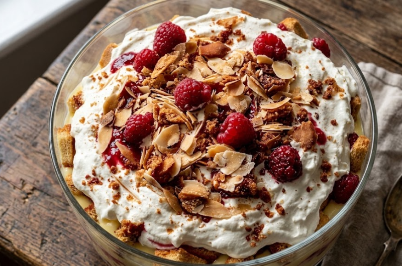 Traditional Raspberry Trifle (Delia Smith-Style)